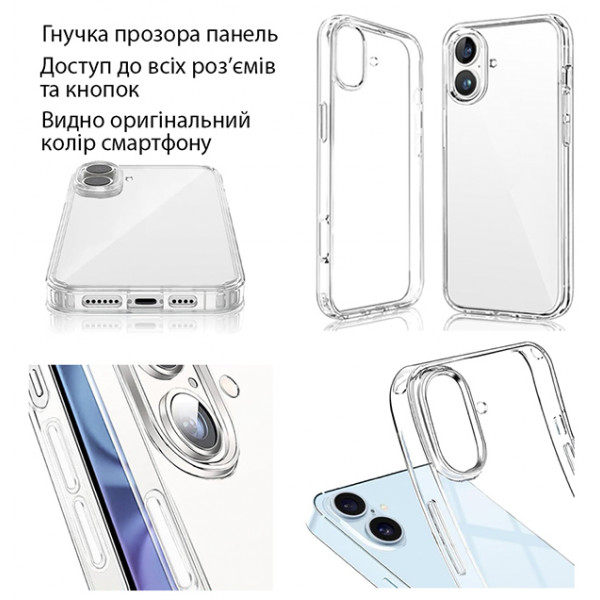 Чохол-накладка Dengos TPU для Motorola Moto Edge 60 Fusion Clear (DG-TPU-TRP-54)