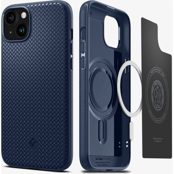 Чохол-накладка Spigen Mag Armor MagFit для Apple iPhone 15 Plus Navy Blue (ACS06672)