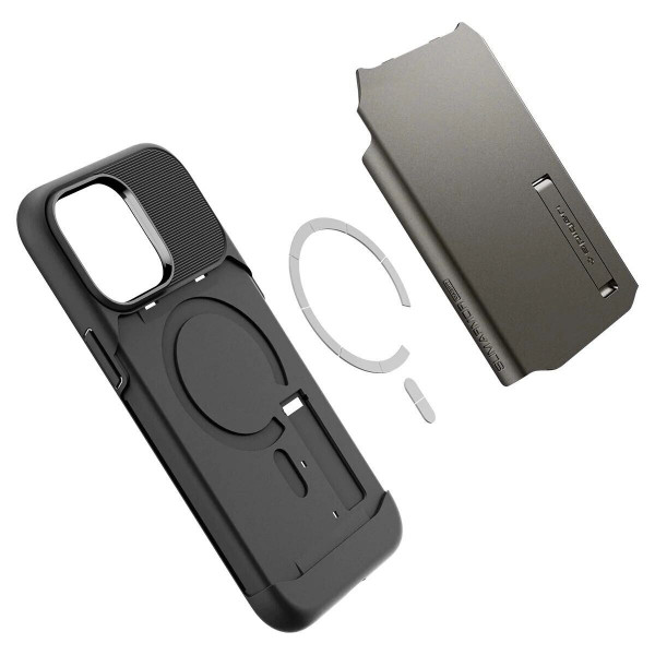 Чохол-накладка Spigen Slim Armor with MagFit для Apple iPhone 14 Pro Gunmetal (ACS04673)