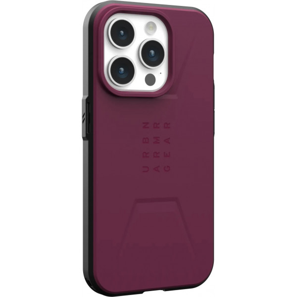 Чохол-накладка Urban Armor Gear Civilian Magsafe для Apple iPhone 15 Pro Max Bordeaux (114295119049)