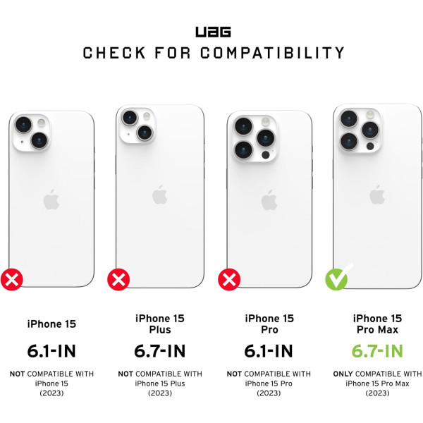 Чохол-накладка Urban Armor Gear для Apple iPhone 15 Pro Max Plyo Magsafe Black/Bronze (114305114085)