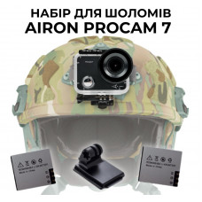 Екшн-камера AirOn ProCam 7 Black набір для тактичних шоломів (4822356754511)