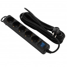 Фільтр живлення 2Е 5хSchuko, 3 м, чорний (2E-U05ESM3BK)