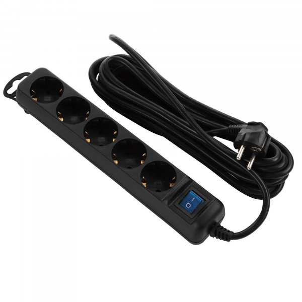 Фільтр живлення 2Е 5хSchuko, 3 м, чорний (2E-U05ESM3BK)