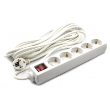 Фільтр живлення PowerPlant JY-1052/7 (PPSA08M70S5) 5 розеток, 7 м, білий, пакет