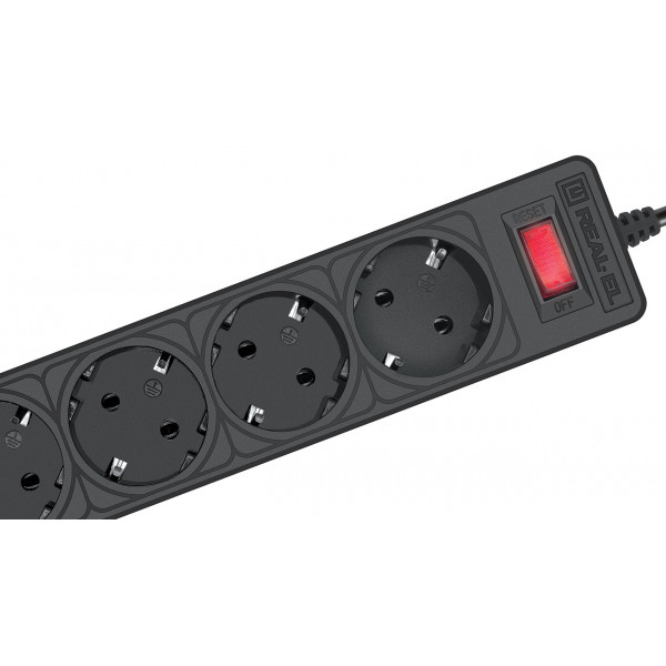 Фільтр живлення REAL-EL RS-Protect 505 5 м Black (EL122300046)