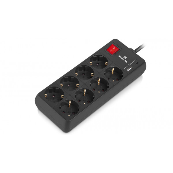 Фільтр живлення REAL-EL RS-Protect 805 3м Black (EL122300043)