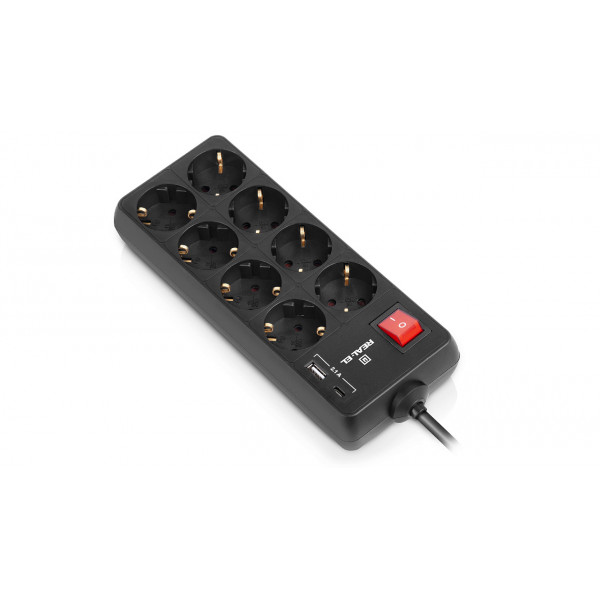 Фільтр живлення REAL-EL RS-Protect 805 3м Black (EL122300043)