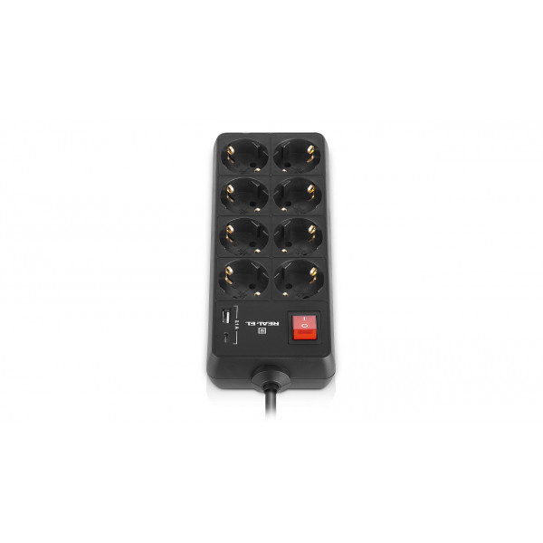 Фільтр живлення REAL-EL RS-Protect 805 3м Black (EL122300043)