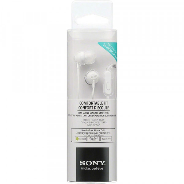Гарнітура Sony MDR-EX15AP White
