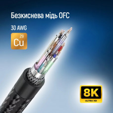 Кабель ColorWay DisplayPort-DisplayPort V1.4 8K 3м, Black (CW-CBDP094-BK)