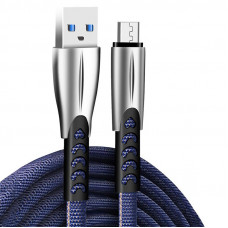 Кабель ColorWay USB - micro USB (M/M), 2.4 А, 1 м, Blue (CW-CBUM011-BL)