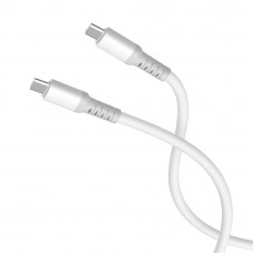 Кабель ColorWay USB Type-C - USB Type-C (M/M), liquid silicone, 3А, 1 м, White (CW-CBPDCC093-WT)