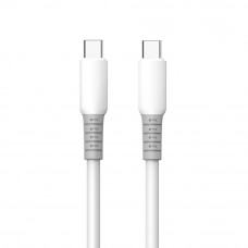 Кабель ColorWay USB Type-C - USB Type-C (M/M), liquid silicone, 3А, 1 м, White (CW-CBPDCC093-WT)