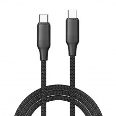 Кабель ColorWay USB Type-C - USB Type-C (M/M), TPE embossed, 3А, 1 м, Black (CW-CBPDCC101-BK)
