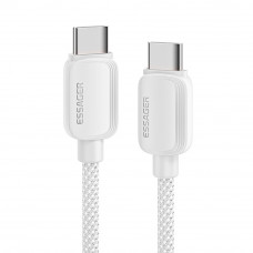 Кабель Essager Breeze USB Type-C - USB Type-C (M/M), 100W, 2 м White (EXCTT1-WLA02-P)