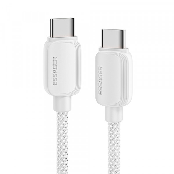 Кабель Essager Breeze USB Type-C - USB Type-C (M/M), 100W, 2 м White (EXCTT1-WLA02-P)