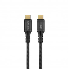 Кабель Promate USB Type-C - USB Type-C (M/M), 5 A, 240 W, 2 м, PowerBolt240 Black (powerbolt240-2m.black)