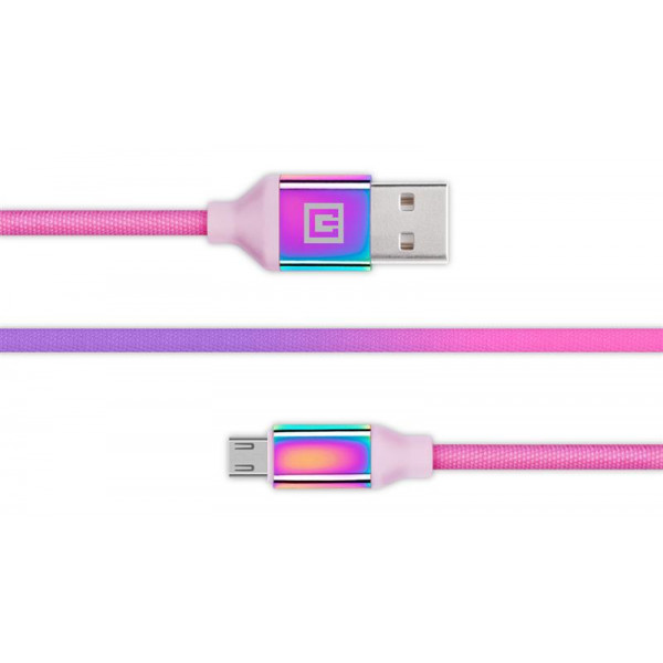 Кабель REAL-EL Premium USB - micro USB (M/M), 1 м, Rainbow (EL123500052)