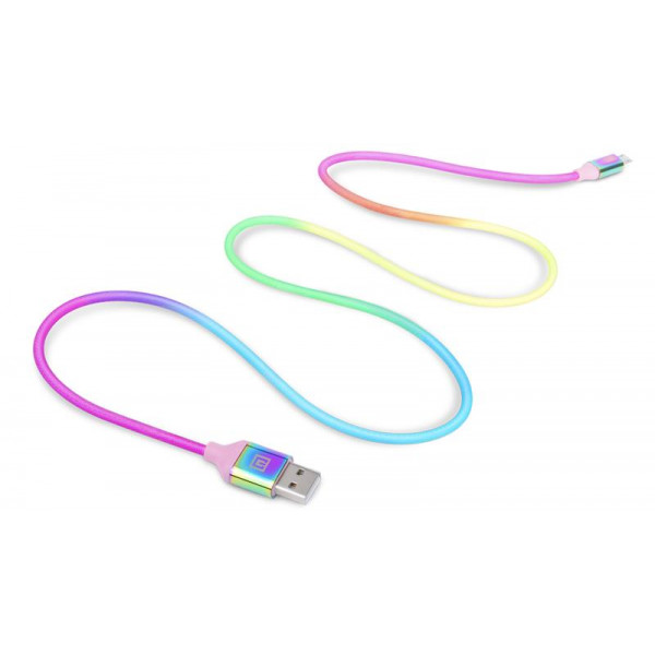 Кабель REAL-EL Premium USB - micro USB (M/M), 1 м, Rainbow (EL123500052)