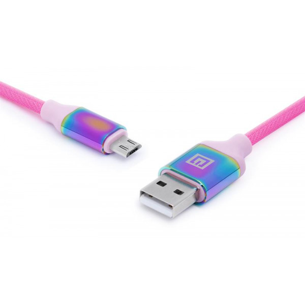 Кабель REAL-EL Premium USB - micro USB (M/M), 1 м, Rainbow (EL123500052)