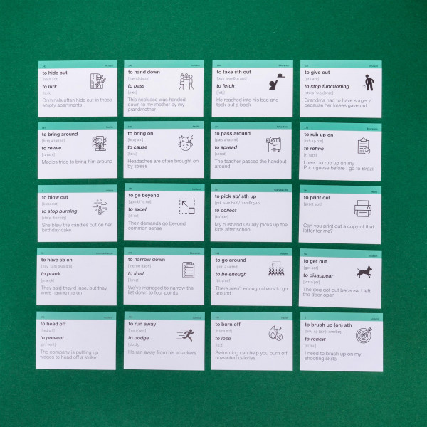 Картки для вивчення англійської мови English Student. Phrasal Verbs
