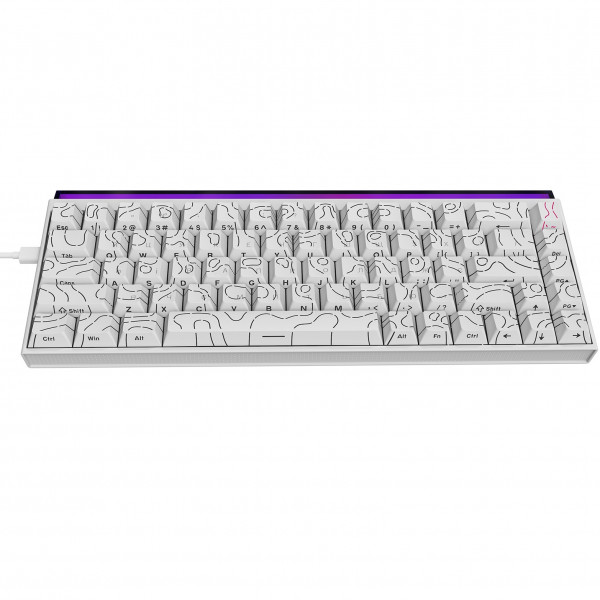 Клавіатура Ajazz NK68 Red Switch White USB-C (NK68-R-S-W)