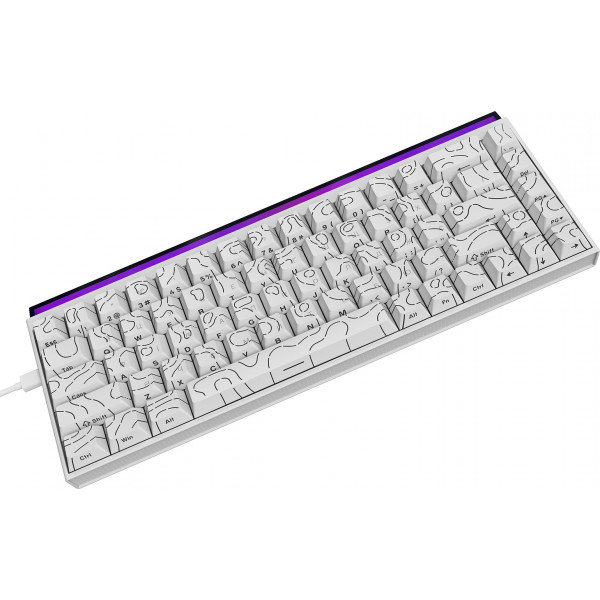 Клавіатура Ajazz NK68 Red Switch White USB-C (NK68-R-S-W)