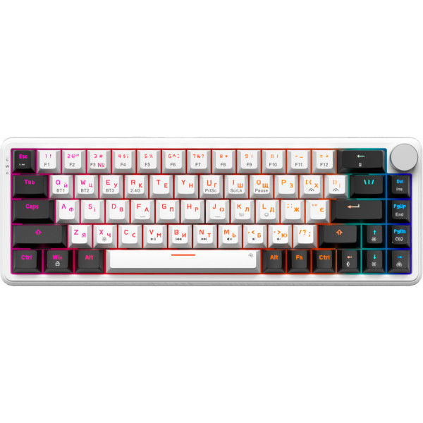 Клавіатура бездротова GamePro Asgard Valhalla MK210W Pro White