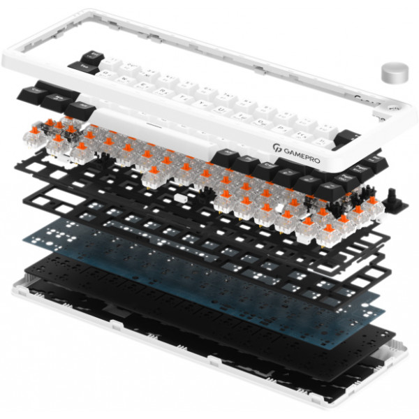 Клавіатура бездротова GamePro Asgard Valhalla MK210W Pro White