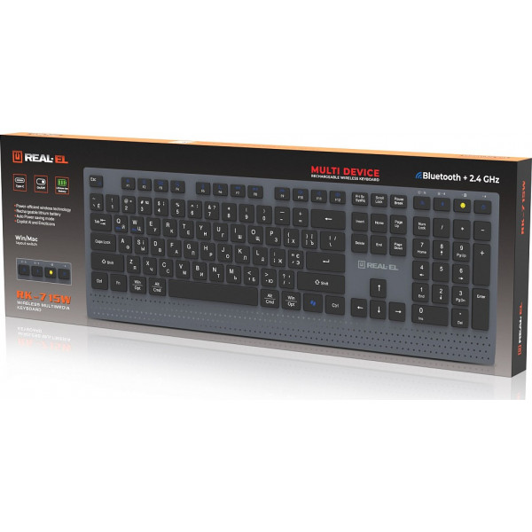 Клавіатура бездротова REAL-EL RK-715W