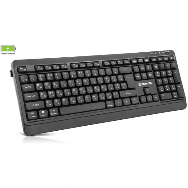 Клавіатура бездротова REAL-EL RK-760W Black