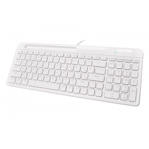Клавiатура Maxxter KB-01W-UA White