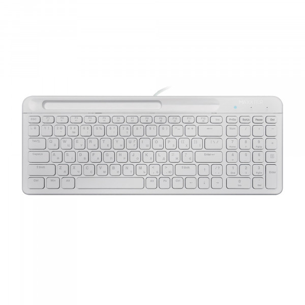 Клавiатура Maxxter KB-01W-UA White