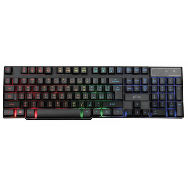Комплект (клавіатура, мишка) Piko GX200 Black (1283126489808) + гарнітура, килимок