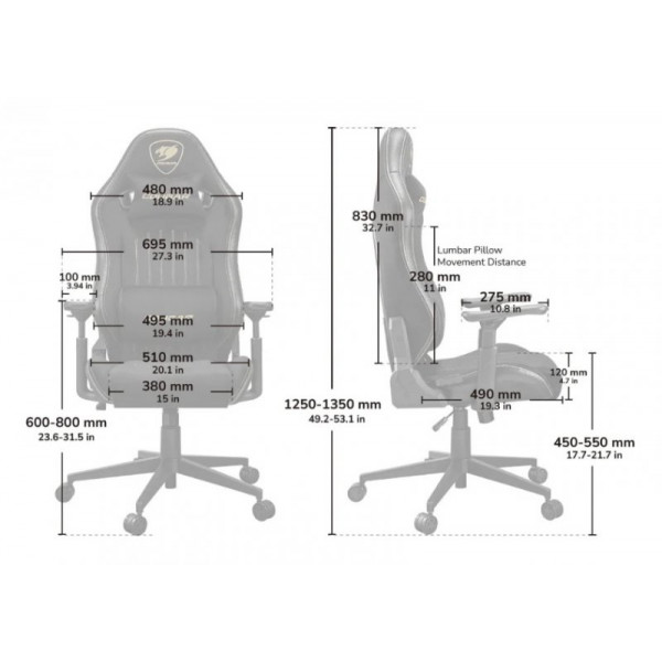 Крісло для геймерів Cougar Explore Royal F Gray