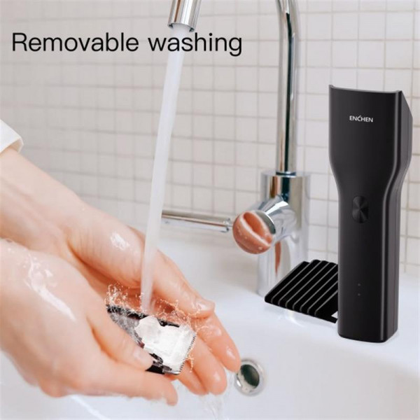 Машинка для стрижки Xiaomi Enchen Boost Black Set + Пеньюар і ножниці