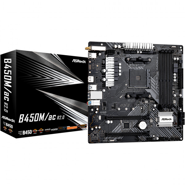 Материнська плата ASRock B450M/ac R2.0 Socket AM4