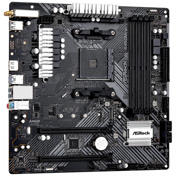Материнська плата ASRock B450M/ac R2.0 Socket AM4