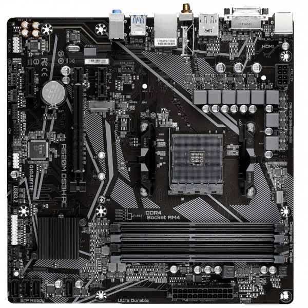 Материнська плата Gigabyte A520M DS3H AC Socket AM4