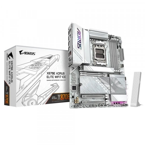 Материнська плата Gigabyte X870E Aorus Elite WiFi7 Ice Socket AM5