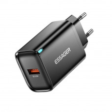 Мережевий зарядний пристрій Essager Flash 45W USB-A QC Black (ECT45W-RPB01-Z)