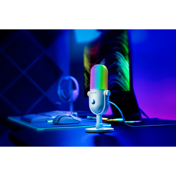 Мікрофон Razer Seiren V3 Chroma White (RZ19-05060200-R3M1)