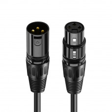 Мікрофонний кабель Cabletime PRO XLR 3P XLR Male to Female 2м Black (CF24L)