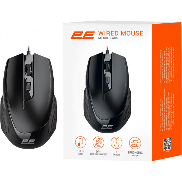 Миша 2E MF180 USB Black (2E-MF180UB)