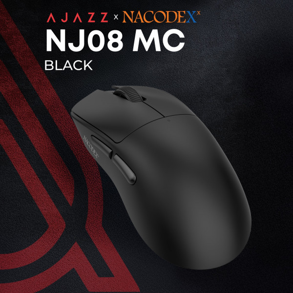 Миша бездротова Ajazz x Nacodex NJ08 MC Black (NJ08-MC-B)
