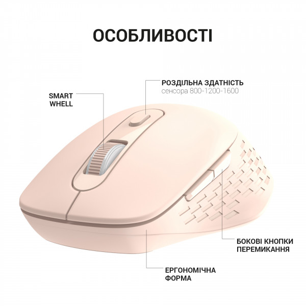 Миша бездротова OfficePro M230P Pink