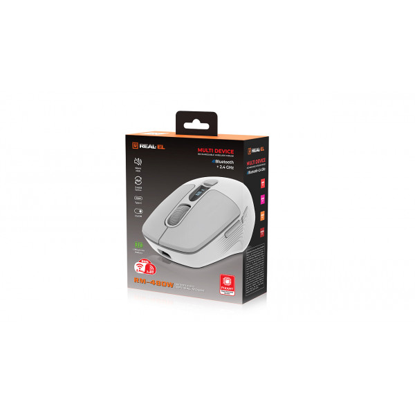 Миша бездротова REAL-EL RM-480W White