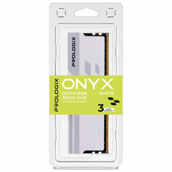 Модуль пам`ятi DDR4 8GB/3200 Prologix Onyx White (PRO8GB3200YW4)