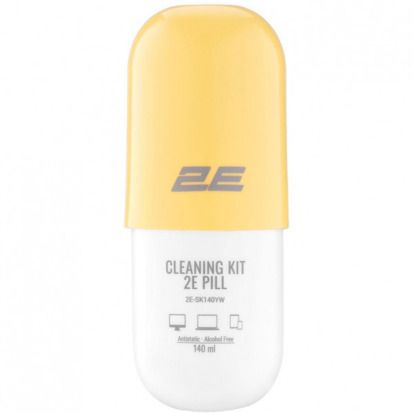 Набір для чищення 2E Pill (2E-SK140YW) LED/LCD + серветка 20х20 см White/Yellow